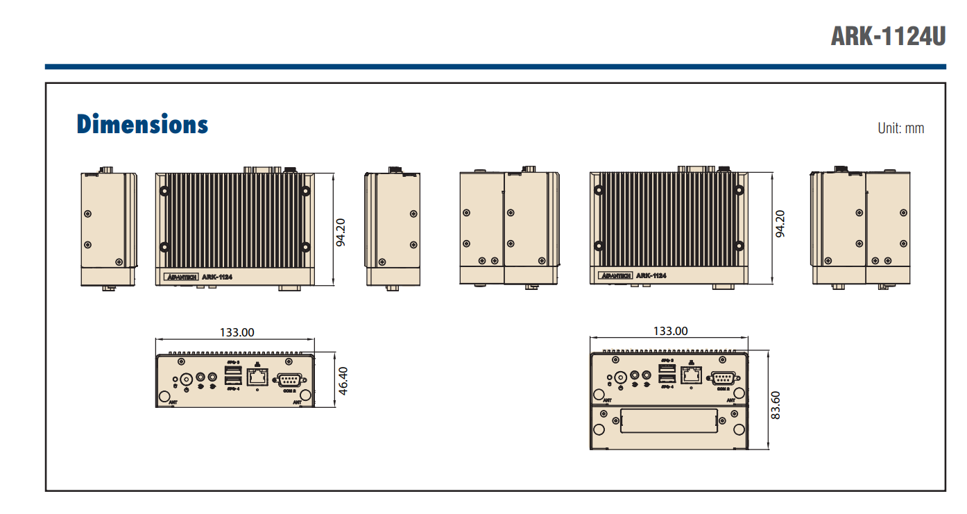 研華ARK-1124U無(wú)風(fēng)扇嵌入式工控機(jī)