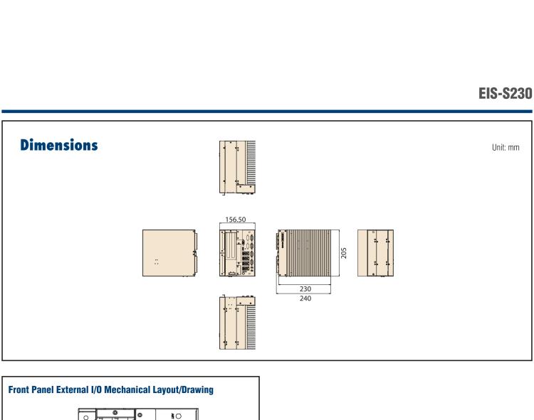 研華EIS-S230 研華 EIS-S230，邊緣計算系統服務器，支持Intel 第六代、第七代處理器，可選i3/i5/i7 Xeon CPU，DDR4 最高32GB，最多可支持4 x 2.5寸硬盤，具備豐富擴展接口 4 x LAN，4 x COM，8 x USB，2 x PCIE。產品生命周期長，穩定可靠。