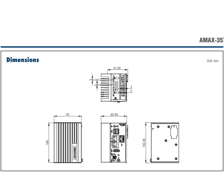 研華AMAX-357 超微型EtherCAT運(yùn)動(dòng)控制器，基于PC架構(gòu)開發(fā)，配置了Intel Atom處理器，具有64GB eMMC、2 x LAN、2 x USB和Slice IO擴(kuò)展