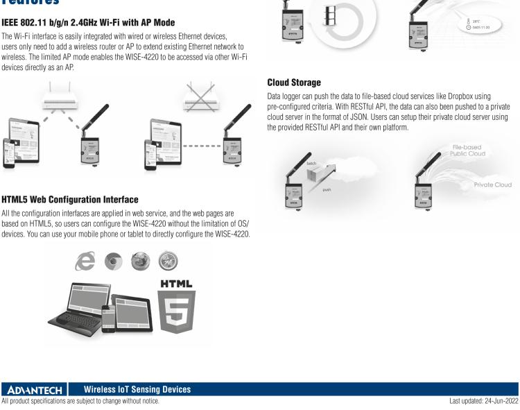 研華WISE-4220 WiFi 2.4G無(wú)線(xiàn)I/O模塊