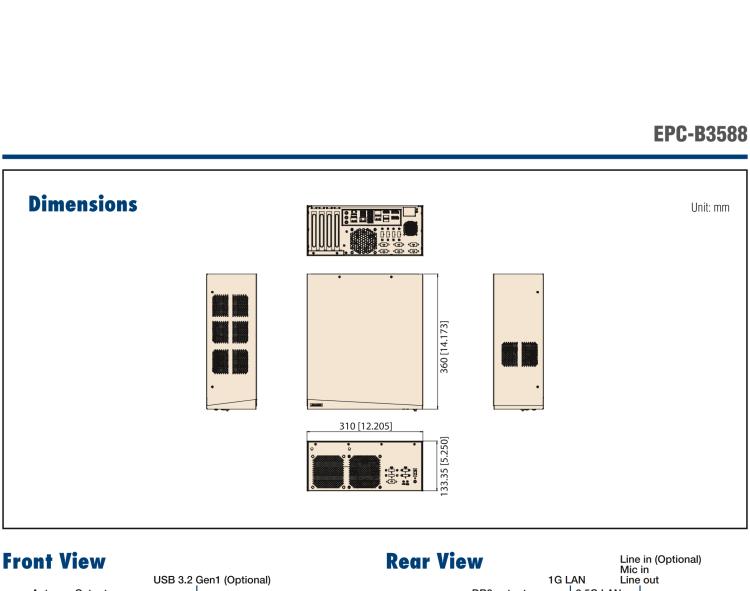 研華EPC-B3588 適配Intel 第12代 Core i 系列處理器，搭載Q670E芯片組?？纱钆銷VIDIA? RTX-A4500顯卡。3U高度，提供高端圖像處理應用的解決方案。