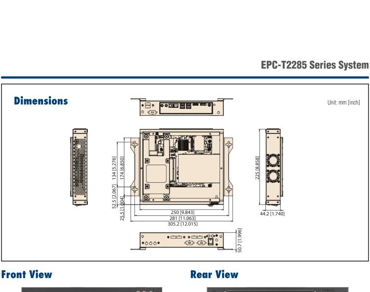 研華EPC-T2285 適配Intel? 第6/7代 Core? i 系列處理器，搭載H110芯片組。1U超薄高度，性能強勁。