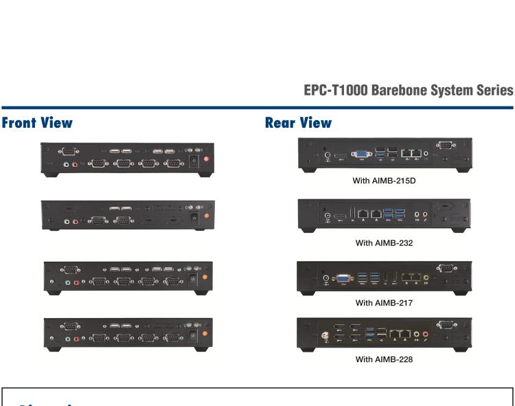 研華EPC-T1217 板載Intel? 奔騰 4核 N4200 處理器。支持雙重顯示，無風扇設計，1U超薄高度，支持上架。