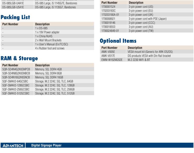 研華DS-085 搭載Intel Tiger Lake UP3 極薄數字標牌
