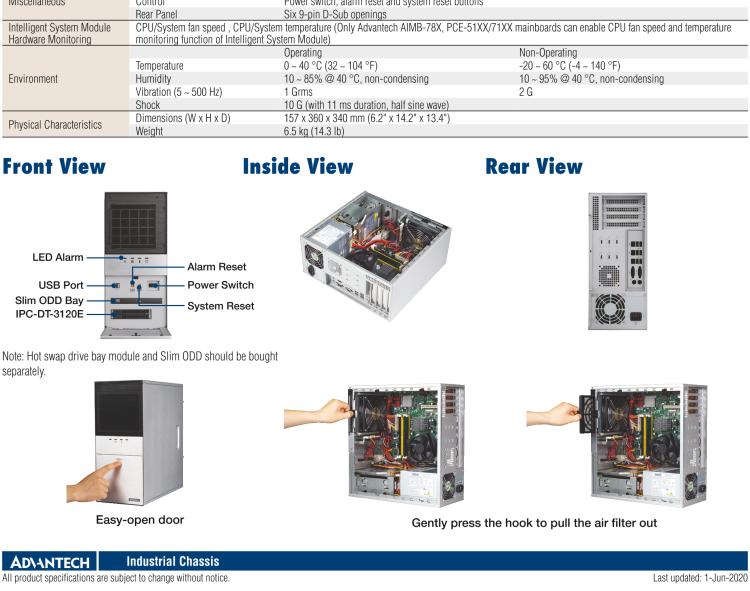 研華IPC-5122 臺式/壁掛式機箱，用于MicfrorATX母板，配有PS/2電源