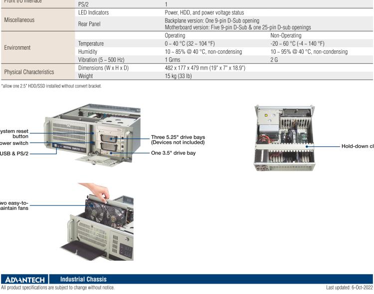 研華IPC-610-H 4U上架式機(jī)箱，支持LED指示 & 聲音警報(bào)通知