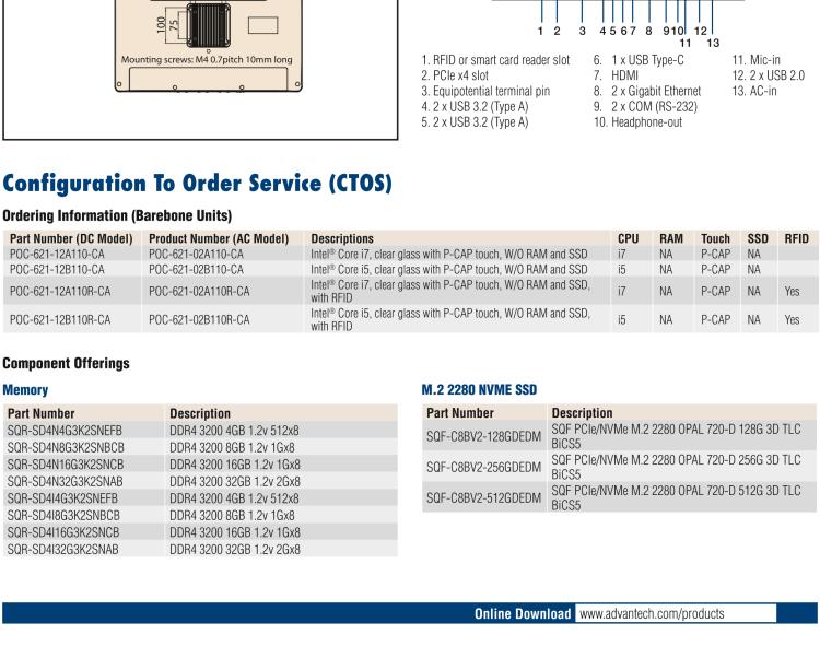 研華POC-621 高性能醫用一體機，可用于多種醫療應用