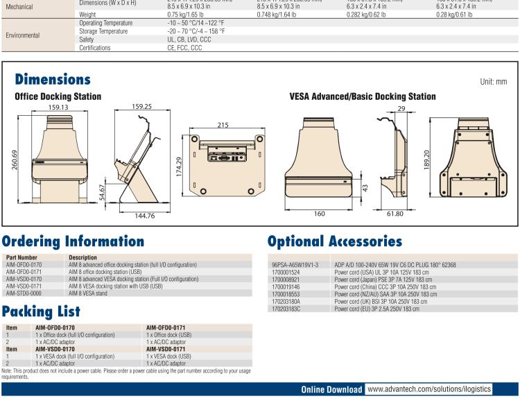 研華AIM-75S 8"RISC架構(gòu)工業(yè)級移動平板電腦， 搭載高通? 驍龍? 660處理器, Android 10系統(tǒng), 并通過Google GMS認證