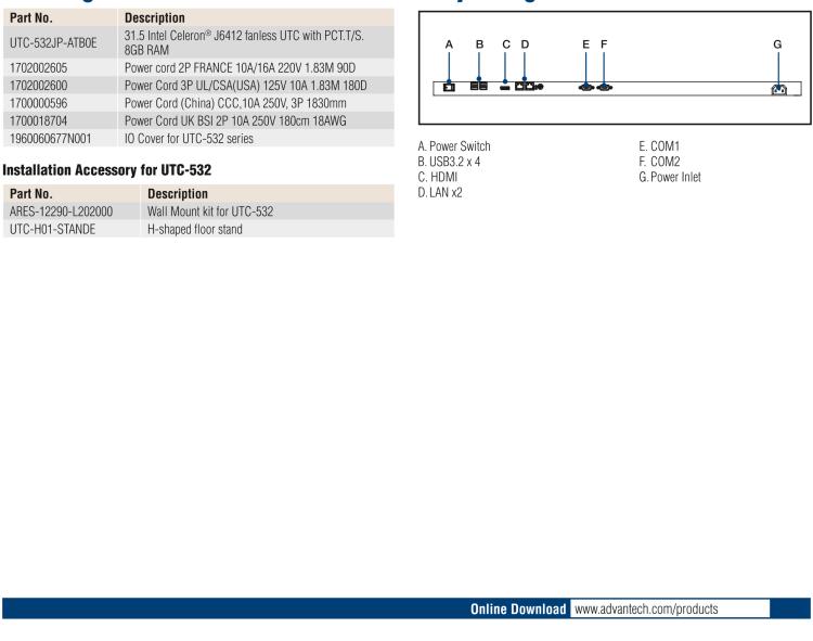研華UTC-532J 21.5" Ubiquitous Touch Computer with Intel? Celeron? J6412 Processor