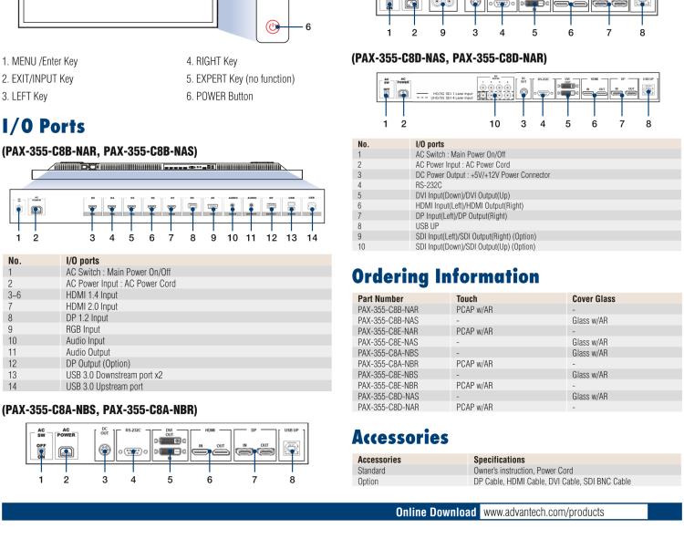 研華PAX-355 55"超高清顯示器，可同時將光學(xué)、放射學(xué)成像轉(zhuǎn)化為多視圖，用于手術(shù)室成像應(yīng)用，如內(nèi)窺鏡、腹腔鏡和其他成像設(shè)備。通過多個I/O和支持14位LUT，DICOM和伽馬校準(zhǔn)確保了精確圖像呈現(xiàn)。