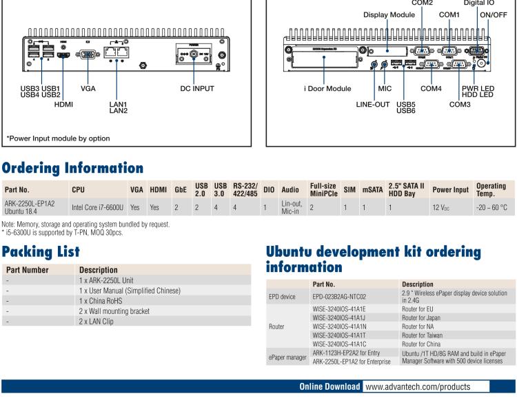 研華EPD-ARK-2250L 研華EPD專用應用服務器，高級版。Intel i7，1TB SATA，16G DDR4。
