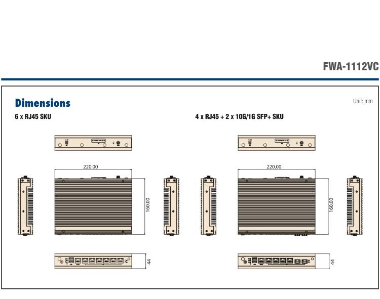 研華FWA-1112VC 用于不同部署的無風扇網絡應用平臺