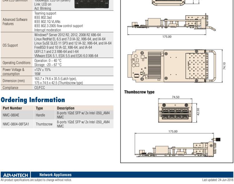 研華NMC-0804 8千兆網口網絡擴展模塊