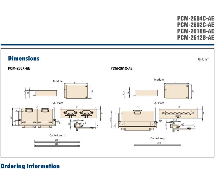 研華PCM-2612B 非隔離RS-422/485，4端口，DB9，PCIe I/F