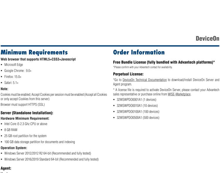 研華DeviceOn DeviceOn.DM是IoT設(shè)備管理，可遠程管理連接的設(shè)備并提供集中式管理功能。